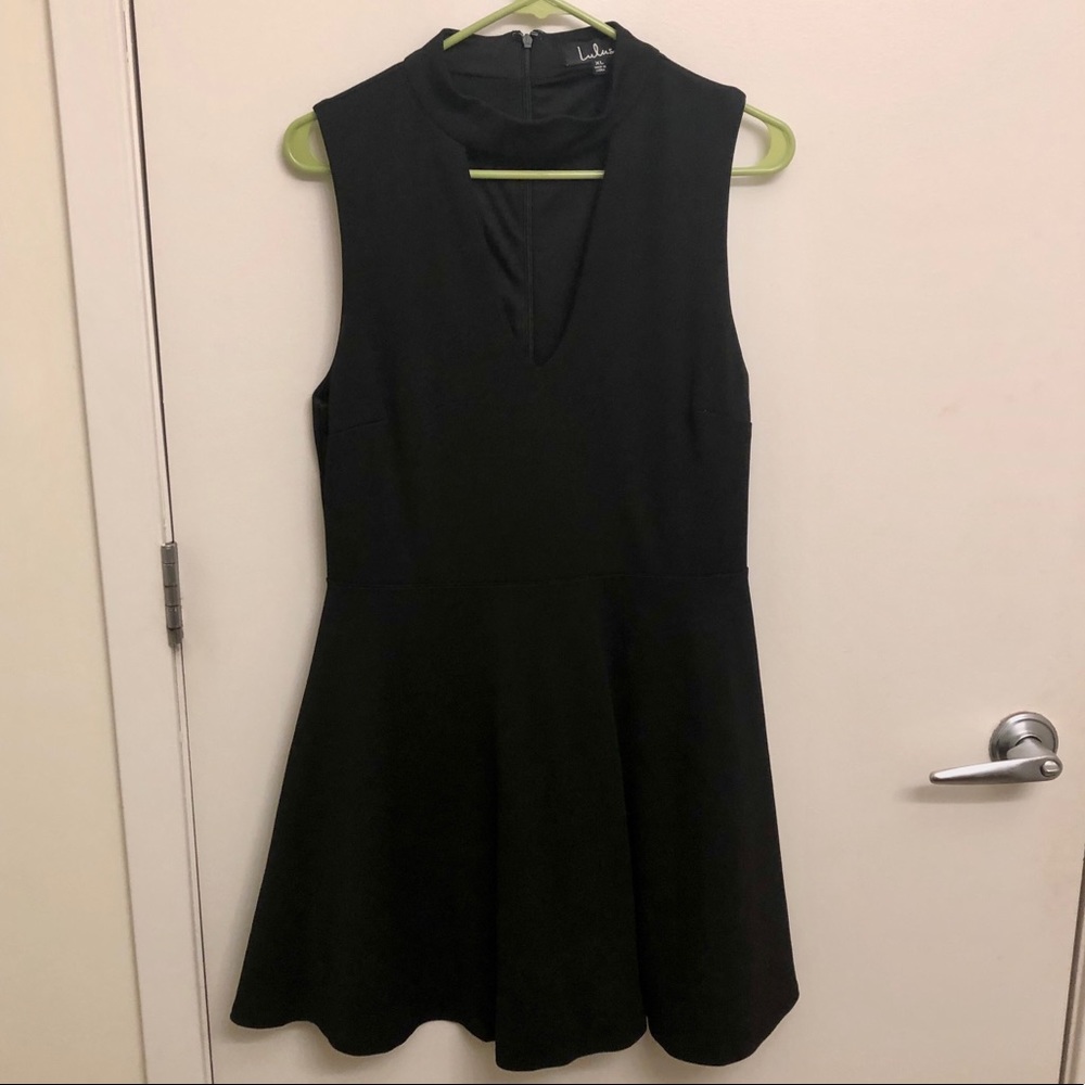 Lulus Black Fit and Flare Mini Dress